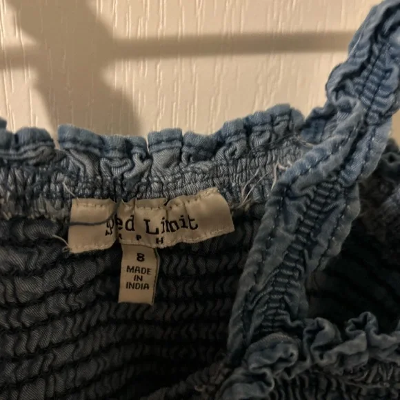 Girls Denim Summer Dress Size 8 - Picture 3 of 5